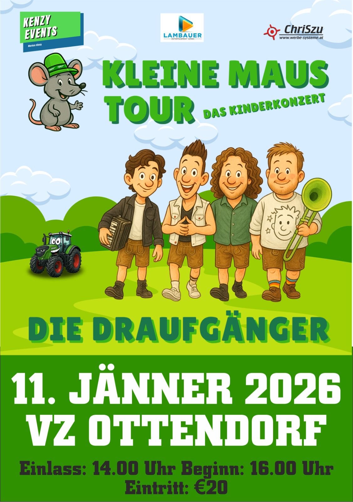 Plakat Kleine Maus Tour – Das Kinderkonzert
